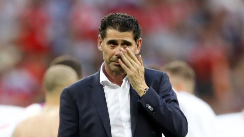 Fernando Hierro, tras la eliminaci&oacute;n de Espa&ntilde;a en el Mundial de Rusia