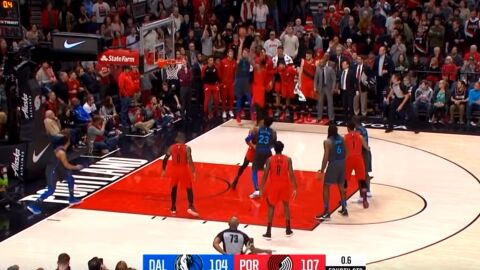 El triple milagroso de Doncic para forzar la pr&oacute;rroga contra los Blazers