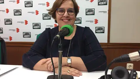 Camen Olmedo, durante la entrevista en Onda Cero C.Real Camen Olmedo, durante la entrevista en Onda Cero C.Real