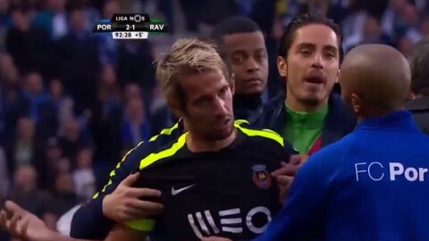 Coentrao, durante el partido contra el Oporto