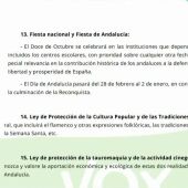 Imagen del documento con las condiciones de Vox en Andalucía