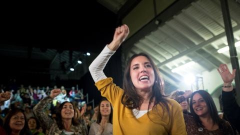 Irene Montero en el acto de Madrid