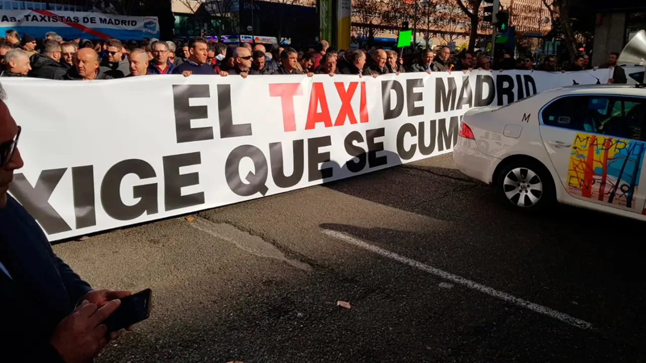 Huelga de taxistas en Madrid Huelga de taxistas en Madrid
