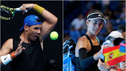 Rafa Nadal y Garbi&ntilde;e Muguruza