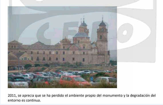Un informe de la Dirección General de Bienes Culturales concluye que la degradación del entorno del Monasterio de los Jerónimos es continua y profunda. Un informe de la Dirección General de Bienes Culturales concluye que la degradación del entorno del Monasterio de los Jerónimos es continua y profunda.