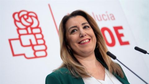 Noticias 1 Antena 3 (11-01-19) Susana D&iacute;az niega discrepancias con el PSOE por mantenerse al frente el partido en Andaluc&iacute;a
