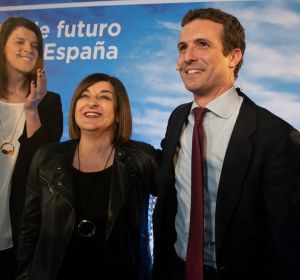 Pablo Casado junto a María José Sáenz de Buruaga Pablo Casado junto a María José Sáenz de Buruaga