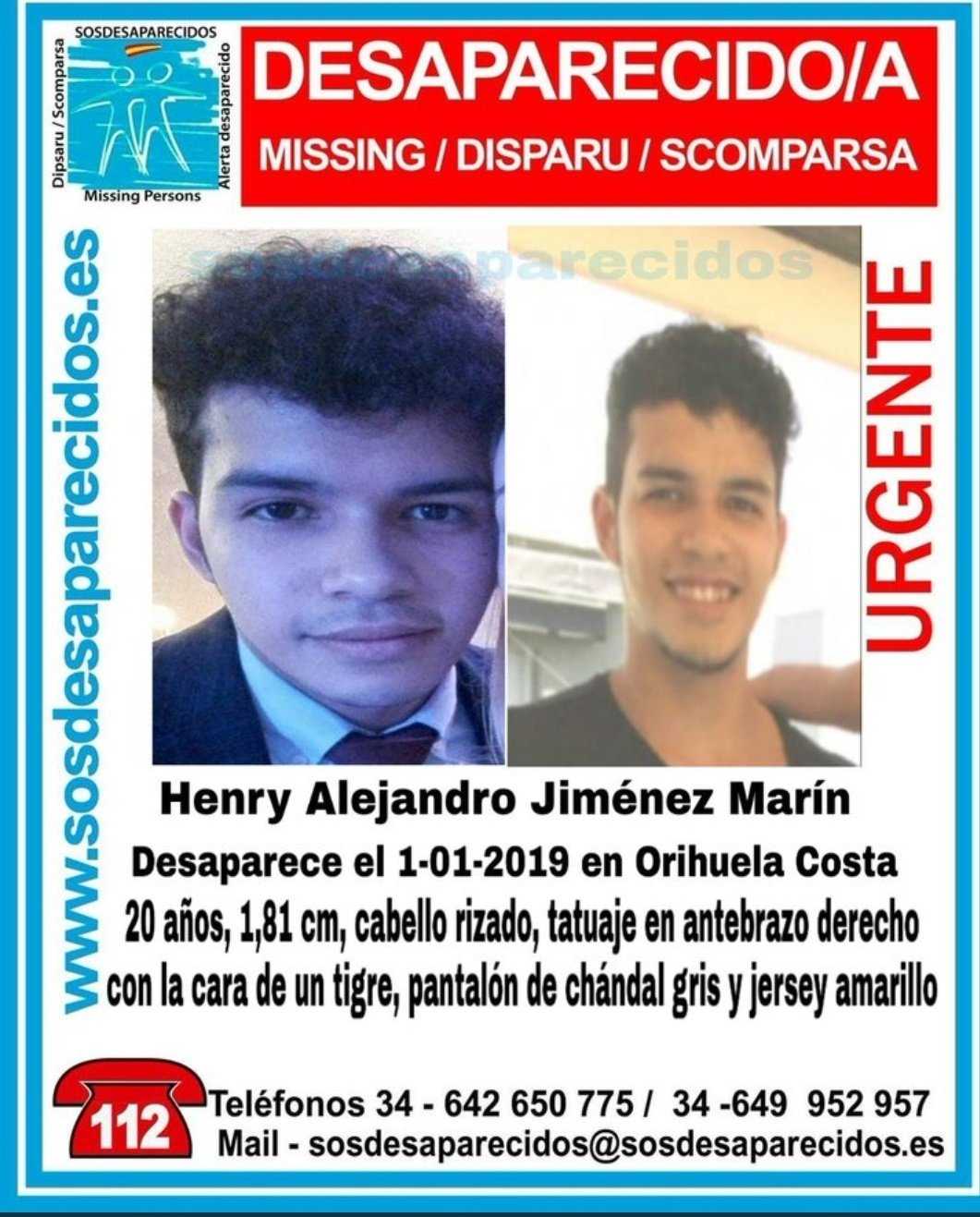 La Guardia Civil solicita colaboración ciudadana para localizar al joven desaparecido en Orihuela Costa La Guardia Civil solicita colaboración ciudadana para localizar al joven desaparecido en Orihuela Costa