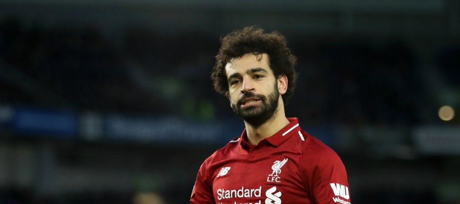 Salah celebra un gol con el Liverpool Salah celebra un gol con el Liverpool