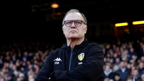 Marcelo Bielsa, durante un partido del Leeds United