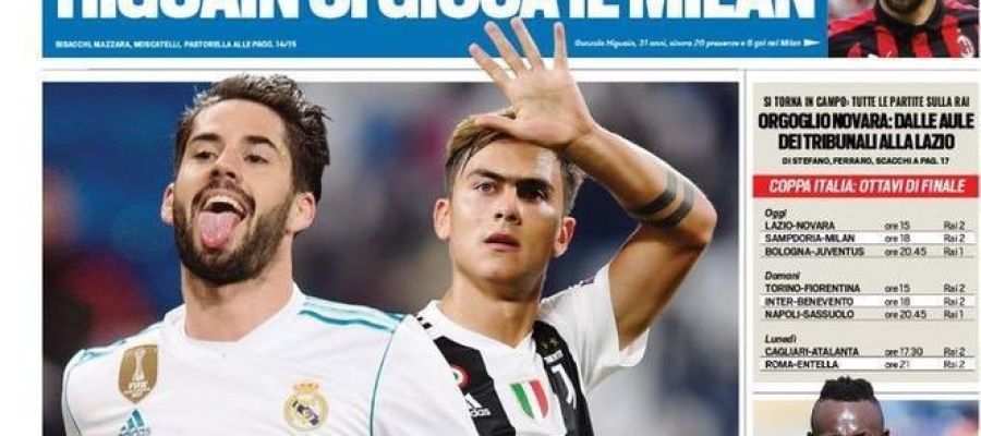 La portada con el posible trueque entre Real Madrid y Juventus La portada con el posible trueque entre Real Madrid y Juventus