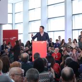 Pedro Sánchez en un acto del PSOE en Burgos