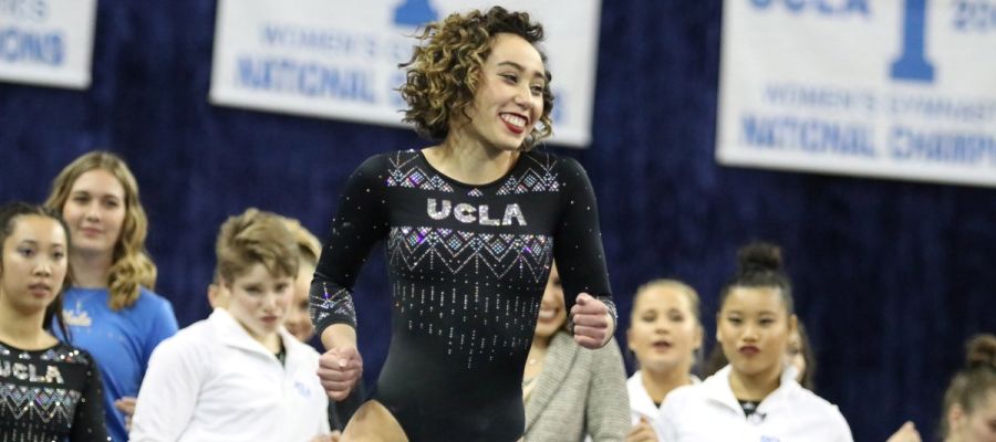 Katelyn Ohashi, gimnasta que representa a la Universidad de UCLA Katelyn Ohashi, gimnasta que representa a la Universidad de UCLA