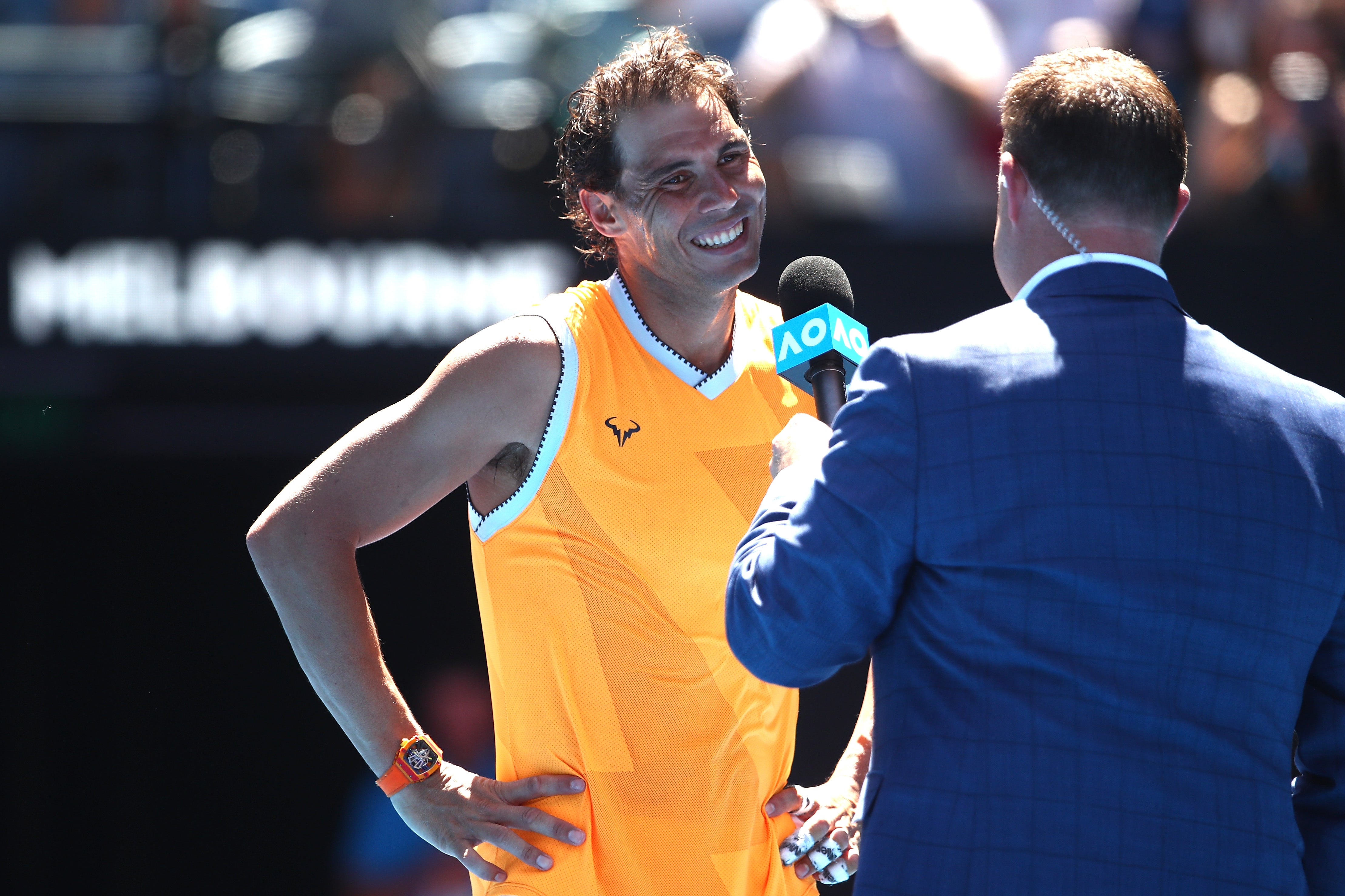 Nadal se muestra satisfecho por la victoria en Australia y afronta el próximo partido sintiéndose "mejor y con más confianza" Nadal se muestra satisfecho por la victoria en Australia y afronta el próximo partido sintiéndose "mejor y con más confianza"