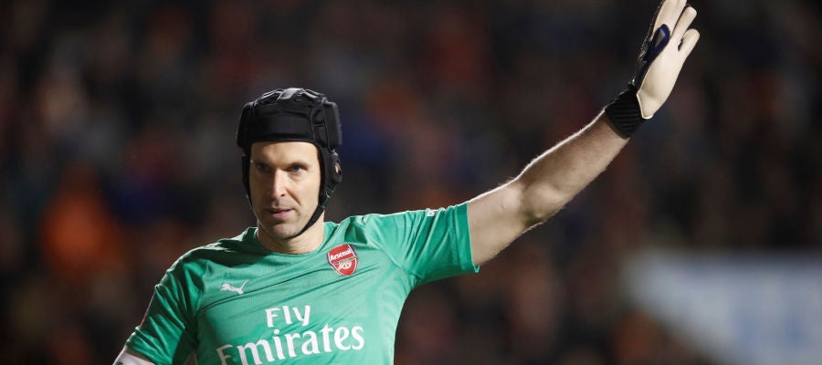 Petr Cech, en un partido del Arsenal Petr Cech, en un partido del Arsenal