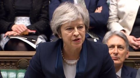 La primera ministra brit&aacute;nica, Theresa May