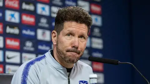 Simeone, en rueda de prensa Simeone, en rueda de prensa