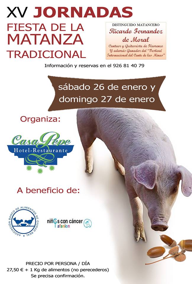 XV Jornadas Fiesta de la Matanza Tradicional en Casa Pepe de Carrión de Calatrava XV Jornadas Fiesta de la Matanza Tradicional en Casa Pepe de Carrión de Calatrava
