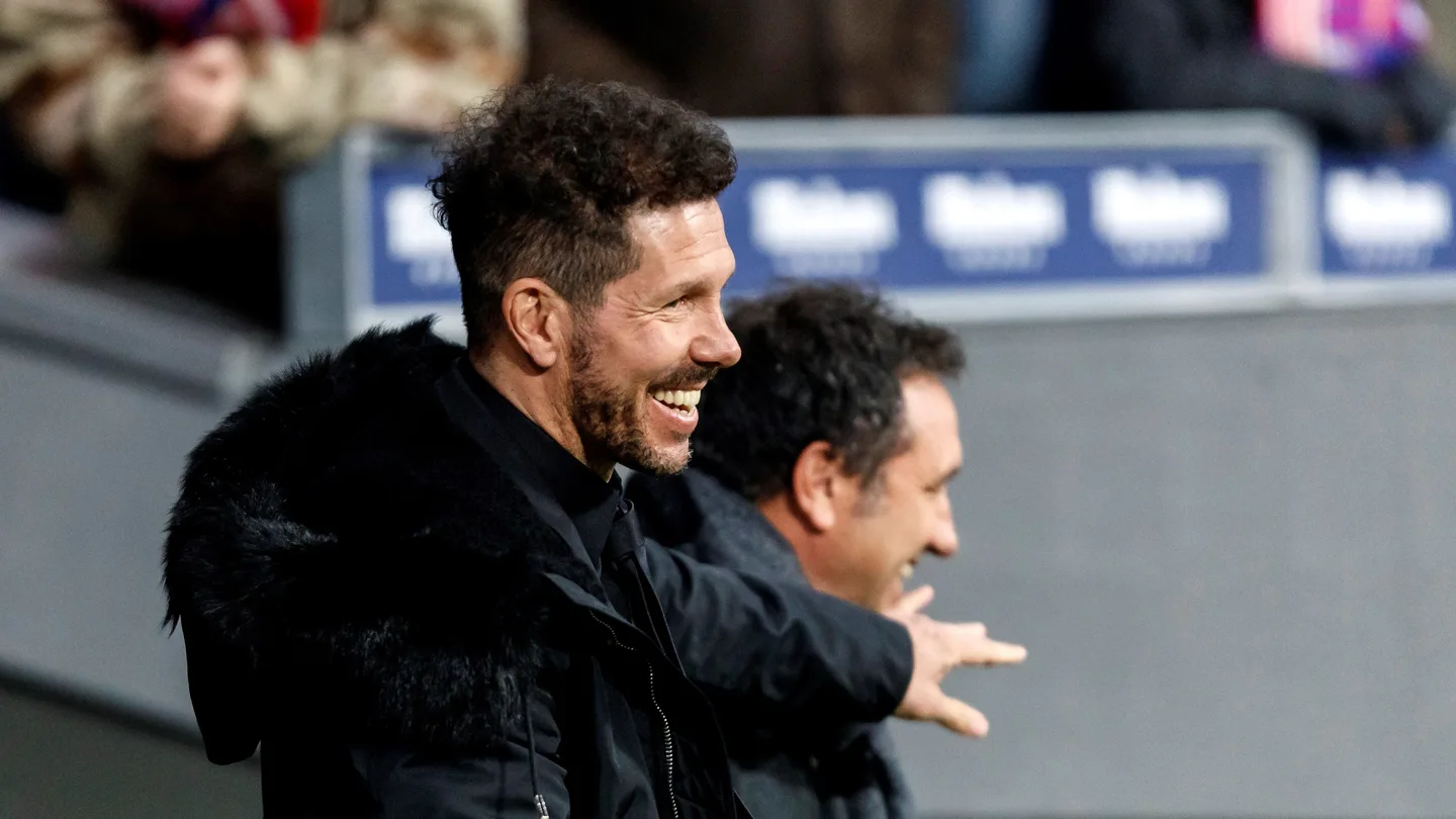 Simeone en el choque contra el Girona Simeone en el choque contra el Girona