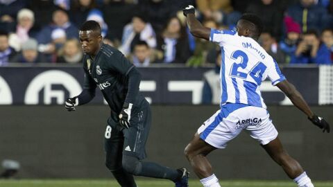 Vinicius en Butarque. 
