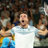 Roberto Bautista, tras ganar un partido