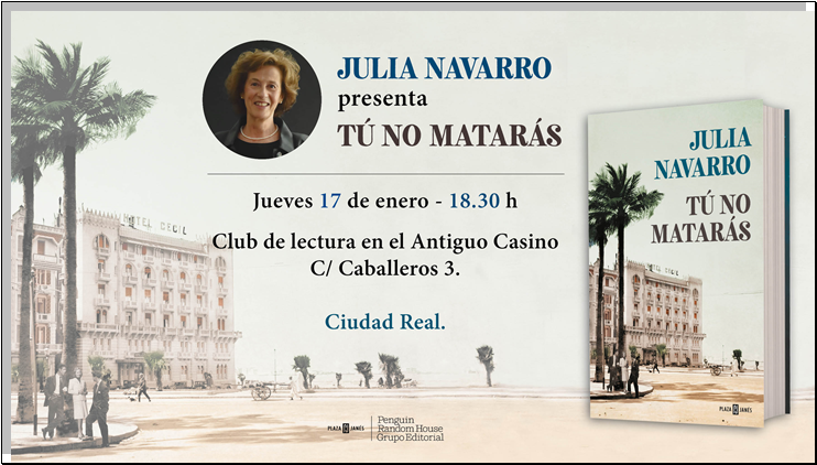 La escritora Julia Navarro abre en Ciudad Real la programación de las Bibliotecas municipales La escritora Julia Navarro abre en Ciudad Real la programación de las Bibliotecas municipales