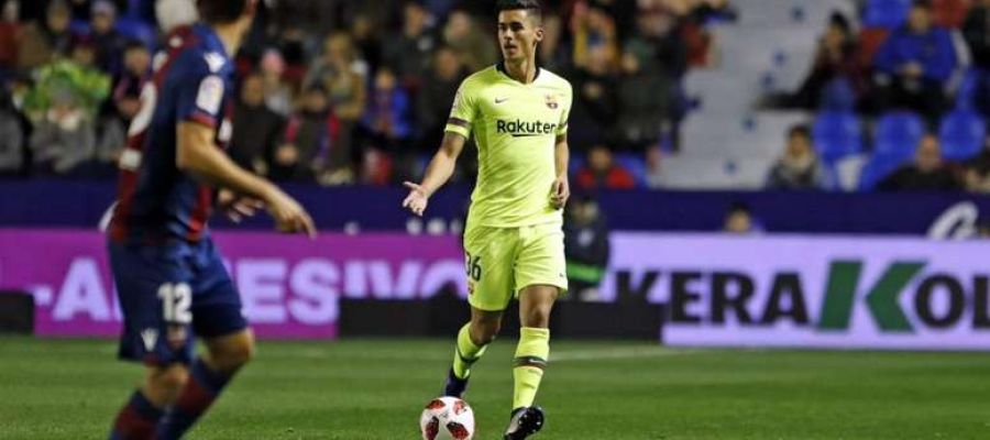 Juan Brandáriz, Chumi, durante el partido del Barça ante el Levante en Copa Juan Brandáriz, Chumi, durante el partido del Barça ante el Levante en Copa