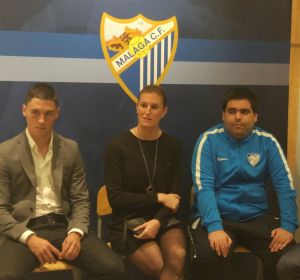 Ricca, Adriana, Carlos y Caminero, del Málaga CF Ricca, Adriana, Carlos y Caminero, del Málaga CF