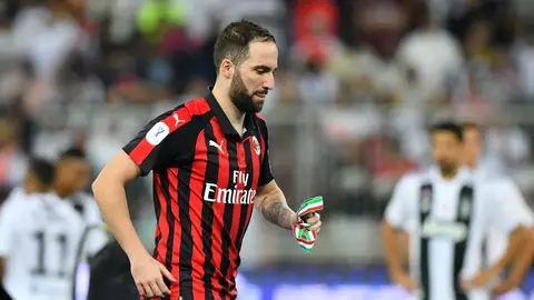 Gonzalo Higuaín, en la Supercopa de Italia Gonzalo Higuaín, en la Supercopa de Italia