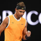 Rafa Nadal celebra un punto ante Alex de Miñaur Rafa Nadal celebra un punto ante Alex de Miñaur