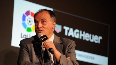 Javier Tebas en un evento de LaLiga