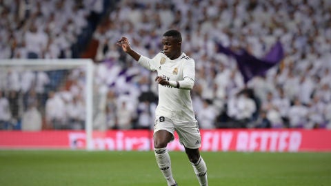Vin&iacute;cius Jr en un partido con el Real Madrid