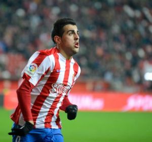 Carlos Castro, durante su etapa en el Sporting de Gijón. Carlos Castro, durante su etapa en el Sporting de Gijón.