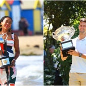 Naomi Osaka y Novak Djokovic, campeones del Open de Australia 2019