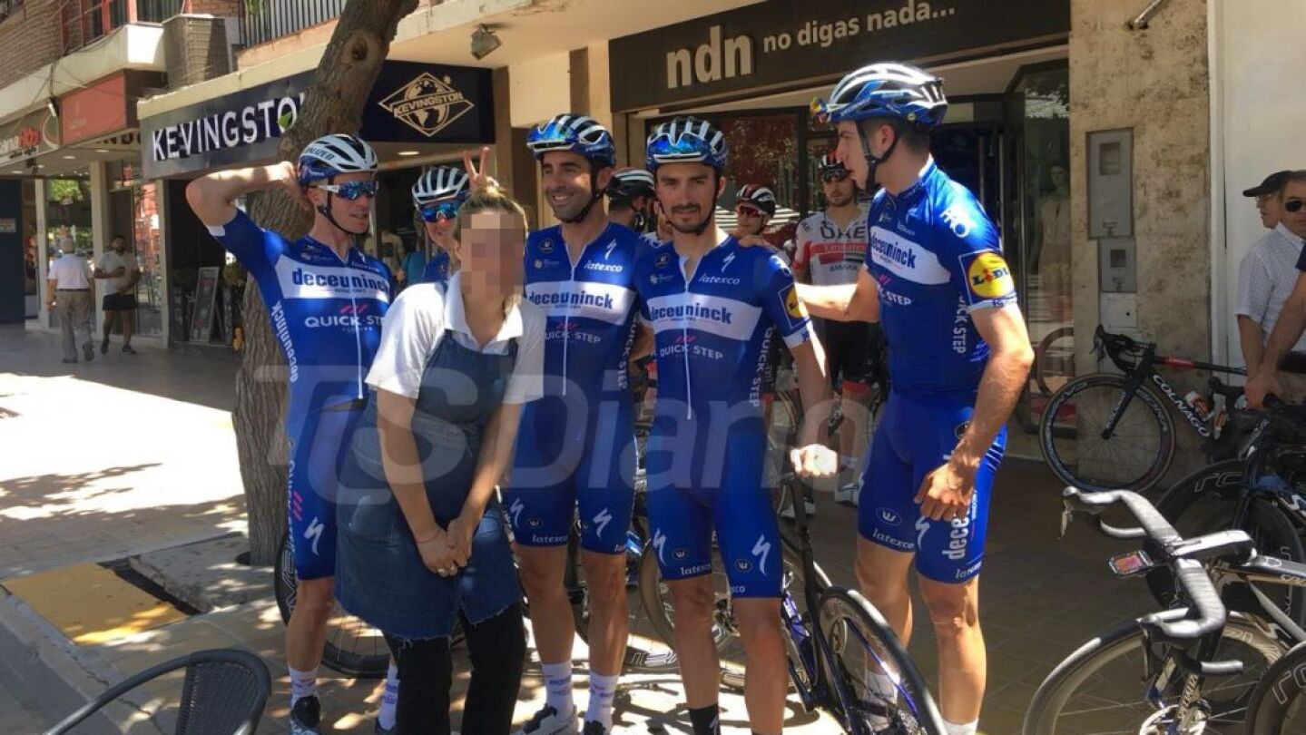 La foto de la polémica con el ciclista Iljo Keisse
