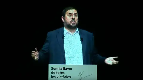 El holograma de Oriol Junqueras El holograma de Oriol Junqueras
