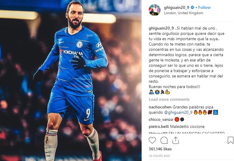 Higuaín responde a Matteo Salvini tras llamarle "mercenario": "Si hablan mal de uno, siéntete orgulloso" Higuaín responde a Matteo Salvini tras llamarle "mercenario": "Si hablan mal de uno, siéntete orgulloso"