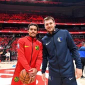 Trae Young y Luka Doncic, antes de un Hawks-Mavericks Trae Young y Luka Doncic, antes de un Hawks-Mavericks