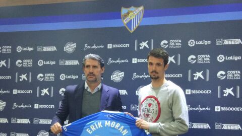 Erik Mor&aacute;n, presentado como nuevo jugador del M&aacute;laga CF
