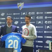 Erik Morán, presentado como nuevo jugador del Málaga CF