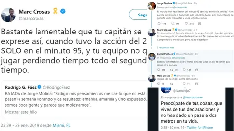 Cruce de tuits entre Marc Crosas y los jugadores del Getafe Cruce de tuits entre Marc Crosas y los jugadores del Getafe