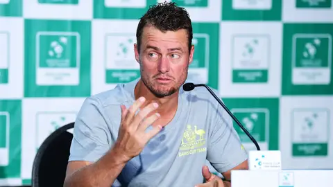 Lleyton Hewitt, en rueda de prensa Lleyton Hewitt, en rueda de prensa