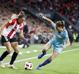 María Díaz y Laia Aleixandri, durante el Athletic-Atlético de la Copa de la Reina María Díaz y Laia Aleixandri, durante el Athletic-Atlético de la Copa de la Reina