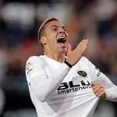 El delantero del Valencia, Rodrigo Moreno. El delantero del Valencia, Rodrigo Moreno.