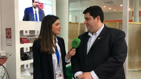 David García, alcalde de Nules entrevistado por Mireia Roig en Cevisama 2019 .