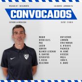 Convocatoria del Málaga para el partido frente al Almería