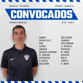 Convocatoria del Málaga para el partido frente al Almería Convocatoria del Málaga para el partido frente al Almería