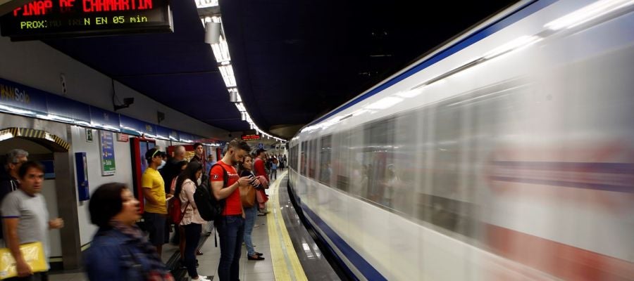 Imagen de archivo del metro de Madrid Imagen de archivo del metro de Madrid
