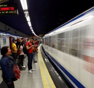 Imagen de archivo del metro de Madrid Imagen de archivo del metro de Madrid