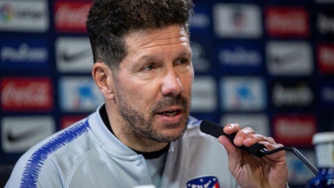 Diego Simeone, en rueda de prensa